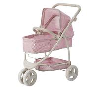 Le Petit Monde d'Olivia - Poussette 2-en-1 Princesse à Pois Polka Dots - Rose/Gris OL-00009