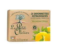 LE PETIT OLIVIER - 2 Savonnettes Extra Douces - Verveine Citron - Parfum De La Région De Grasse - Nettoient La Peau En Douceur - Fabriqué en France - 2x100g