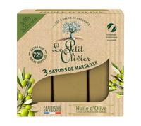 LE PETIT OLIVIER 3 Savons de Marseille à l'Huile d'Olive 3x100g