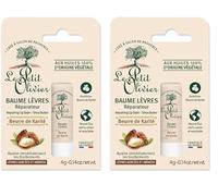 LE PETIT OLIVIER - Baume Lèvres Réparateur - Beurre De Karité - Répare & Apaise - Lèvres Gercées Et Abîmées - Huiles 100% D'Origine Végétale - Fabriqué en France - 4 g (Lot de 2)