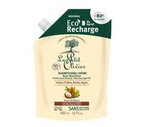 LE PETIT OLIVIER - Eco-Recharge - Shampooing Crème Soin Nutrition - Huiles d'Olive, Karité & Argan - Nourrit & Répare - Cheveux Secs & Abîmés - Sans Silicone, Sans Sulfate - Fabriqué en France - 500ml