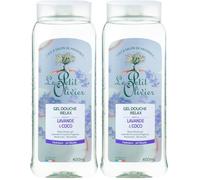 LE PETIT OLIVIER - Gel Douche Relax - Parfum Lavande & Coco - Hydratant & PH Neutre Pour la Peau - Testé Dermatologiquement - Hydratant d'Origine Naturelle - Fabriqué en France - 400ml (Lot de 2)