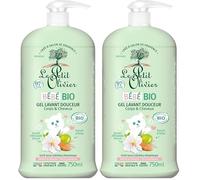 LE PETIT OLIVIER - Gel Lavant Douceur - Bébé BIO - Corps Et Cheveux - Dès La Naissance - Nettoie En Douceur - Certifié BIO - 97% D'Origine Naturelle - Testé Sous Contrôle Pédiatrique - 750 ml