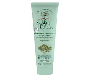 LE PETIT OLIVIER Pâte d'Argile Purifiante Argile Verte 300g | Visage & Corps, Purifie, Peaux Mixtes a Grasses, 99% d'Origine Naturelle, Testé Dermatologiquement, Fabriqué en France