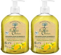 LE PETIT OLIVIER Savon liquide de Marseille verveine et citron, 300 ml (Lot de 2)