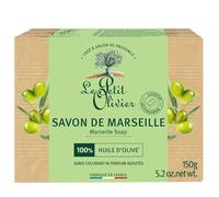 LE PETIT OLIVIER - Savon Solide De Marseille À l'Huile d'Olive - 72% D'Huile Végétale - Fabrication Traditionnelle - Sans Parfum Ni Colorant Ajouté - Fabriqué En France - 150 g
