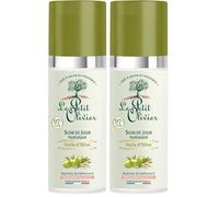 LE PETIT OLIVIER - Soin De Jour - Hydratant - Huile d'Olive - Peaux Normales à Sèches - 97% D'Origine Naturelle - Sans Silicone - Fabriqué en France - 50 ml (Lot de 2)