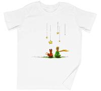 Le Petit Prince Blanc Garçons Enfant Filles T-Shirt Unisexe Taille S White Kid's Boys Girls Tee Size S