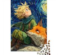 Le Petit Prince Puzzles en Bois 1000 Pièces Adultes Jeux ÉduChatifs Family Games Décoration Intérieure Cadeaux d'anniversaire pour Relaxation Et Sagesse 1000pcs (75x50cm)