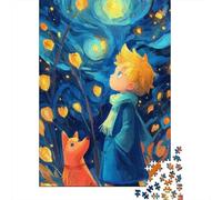 Le Petit Prince Puzzles en Bois 1000 Pièces pour Adultes Décoration Jeu De Défi Familial Jeux Éducatifs Cadeaux d'anniversaire pour Stress Relief Toy 1000pcs (75x50cm)