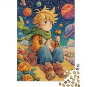 Le Petit Prince Puzzles en Bois pour Adultes 1000 Pièces Décoration Intérieure Family Games Cadeaux d'anniversaire pour Jeux Éducatifs Relaxation Et Sagesse 1000pcs (75x50cm)