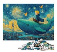 Le Petit Prince Puzzles en Bois pour Adultes 1000 Pièces Jeux Éducatifs Family Games Cadeaux d'anniversaire pour Décoration Relaxation Et Sagesse 1000pcs (75x50cm)