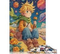 Le Petit Prince Puzzles en Bois pour Adultes 300 Pièces Jeux Éducatifs Jeu De Défi Familial Décoration Intérieure Cadeaux De Pâques Stress Relief Toy 300pcs (40x28cm)