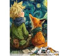 Le Petit Prince Puzzles en Bois pour Adultes 300 Pièces Jeux ÉduChatifs Décoration Intérieure Cadeaux d'anniversaire pour Jeu De Défi Familial Stress Relief Toy 300pcs (40x28cm)