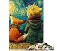 Le Petit Prince Puzzles en Bois pour Adultes 500 Pièces Décoration Intérieure Jeux ÉduChatifs Cadeaux d'anniversaire pour Family Games Stress Relief Toy 500pcs (52x38cm)