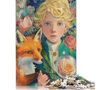 Le Petit Prince Puzzles en Bois pour Adultes 500 Pièces Family Games Cadeaux d'anniversaire pour Jeux Éducatifs Décoration Intérieure Tueur Ennuyeux 500pcs (52x38cm)