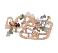 Le Petit Train des Dolomites | Sevi | Jeux et constructions en Bois pour Les Enfants à partir de Deux Ans | 38x6x38cm | Sevi Nature | modèle 87864