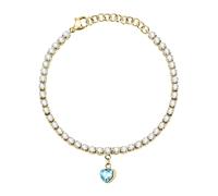 Le Petite Story Bracelet Tennis Love Steel Cryst Acqu Heart