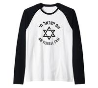 Le Peuple d'Israël VIT la Phrase hébraïque Am Yisrael Chai Manche Raglan
