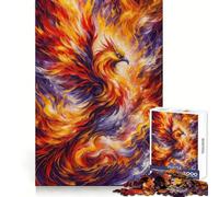 Le Phénix renaît, Puzzle de 1000 pièces pour Adolescents, Jeu de logique et de réflexion, détente mentale, découpe précise, Cadeau de Noël (38x52cm)