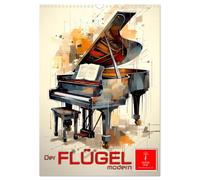 Le piano à queue moderne, Version française (Calendrier mural 2026 DIN A3 portrait), Calendrier CALVENDO mensuel