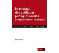 Le pilotage des politiques publiques locales: De la planification à l'évaluation