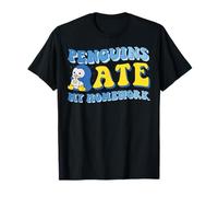 Le Pingouin a mangé Mes devoirs étudiants drôles Hommes Femmes garçons Filles T-Shirt