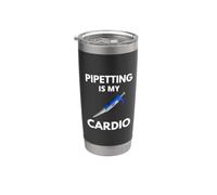 Le pipetage, c'est mon cardio : biologie drôle, science amusante, ADN Gobelet isotherme en acier inoxydable double paroi