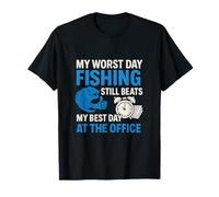 Le pire jour de pêche bat le meilleur blues de bureau T-Shirt
