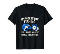 Le pire jour de pêche bat le meilleur graphique de bureau T-Shirt