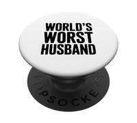 Le Pire Mari du Monde idée d'humour drôle pour Homme PopSockets PopGrip Adhésif