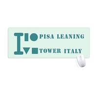 le pisa tour penchée, italie tapis de souris large cousues bords mat étendu game bureau