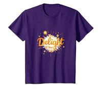 Le Plaisir de Votre Vie : Affirmation Positive ensoleillée T-Shirt, Enfant, Violet, 12 Ans