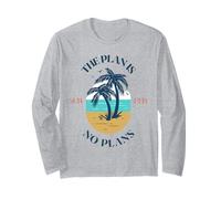 Le Plan, C'est qu'il n'y a Pas de Plans - Surfer (Palm Tree Beach Graphic) Manche Longue