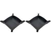 Le Plateau à dés pour Jeux de société et Jeux de rôle - Warhammer, Song of Ice and Fire, Age of Sigmar, Star Wars: Armada - Noir (Lot de 2)