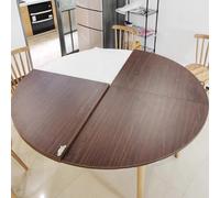 Le plateau de table rond en bois de 120 cm à 200 cm de diamètre permet d'économiser de l'espace,Table ronde pliante en quatre parties, table à manger à 4 panneaux pliants, grande table ronde pour 5 à