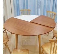 Le plateau de table rond en bois de 120 cm à 200 cm de diamètre permet d'économiser de l'espace,Table ronde pliante en quatre parties, table à manger à 4 panneaux pliants, grande table ronde pour 5 à