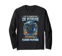 Le Plongeur de Vitruve Humour Plongée sous-Marine Cadeau Manche Longue