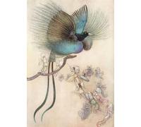 Le plus bel oiseau de paradis. Illustration de Warwick Goble. From The Water Babies publié en 1922. Poster imprimé par Hilary Jane Morgan (11 x 16)