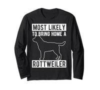Le Plus CAUSÉ DE REVENIR À LA Maison Un Rottweiler Humour Manche Longue