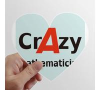 Le Plus Cool des mathématiciens. Les Autocollants d'ordinateur ou de Bagage avec la Forme de cÅ“ur