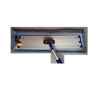 Le Plus de l'Entretien Balai Trapèze Lavage à Plat Fixation Velcro + Bandeau Microfibre + Manche Télescopique 140cm