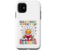 Le plus heureux quand je lis - Cute Book Reader Lover Bookworm Coque pour iPhone 11