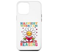 Le plus heureux quand je lis - Cute Book Reader Lover Bookworm Coque pour iPhone 12 Pro Max