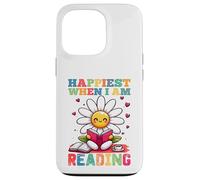 Le plus heureux quand je lis - Cute Book Reader Lover Bookworm Coque pour iPhone 13 Pro