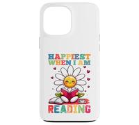 Le plus heureux quand je lis - Cute Book Reader Lover Bookworm Coque pour iPhone 13 Pro Max