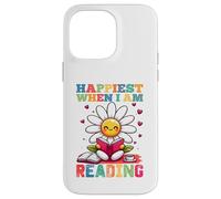 Le plus heureux quand je lis - Cute Book Reader Lover Bookworm Coque pour iPhone 14 Pro Max