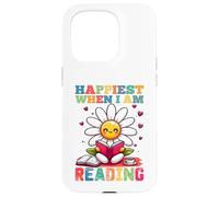 Le plus heureux quand je lis - Cute Book Reader Lover Bookworm Coque pour iPhone 15 Pro