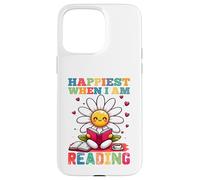 Le plus heureux quand je lis - Cute Book Reader Lover Bookworm Coque pour iPhone 15 Pro Max