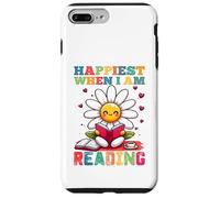 Le plus heureux quand je lis - Cute Book Reader Lover Bookworm Coque pour iPhone 7 Plus/8 Plus